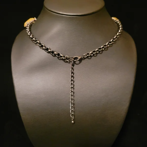 Estate Faceted Lucite & Dichroic Statement Necklace - Picture 5 of 5